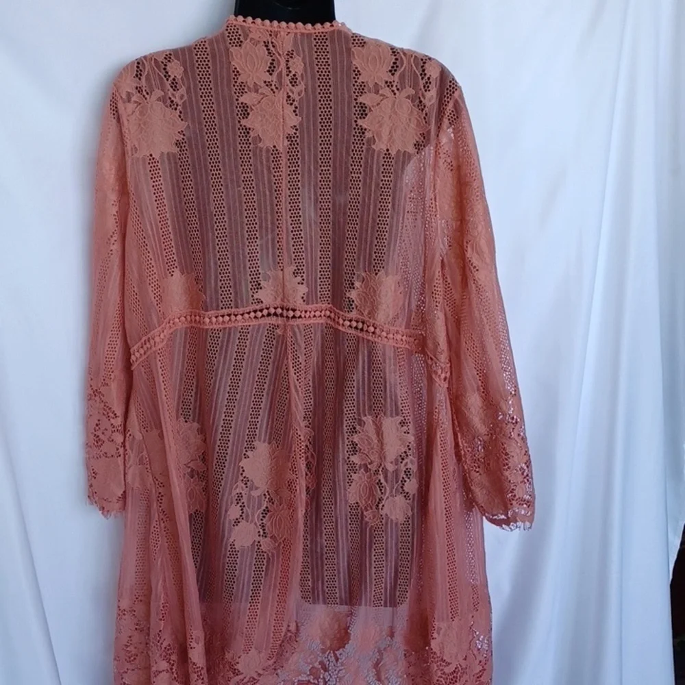 Miss Chievous Dusty Rose Open Long Wrap  Size Large